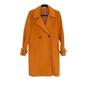 TULAROSA Double Breasted Long Coat Orange 
XS